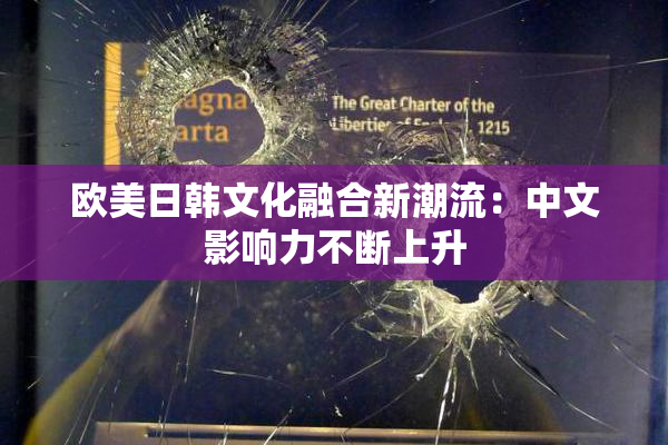 欧美日韩文化融合新潮流：中文影响力不断上升