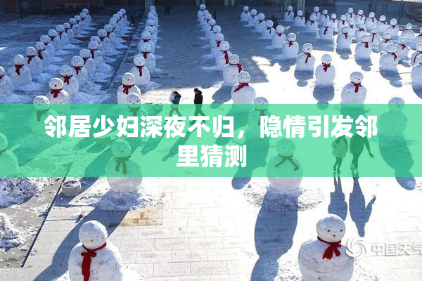 邻居少妇深夜不归，隐情引发邻里猜测