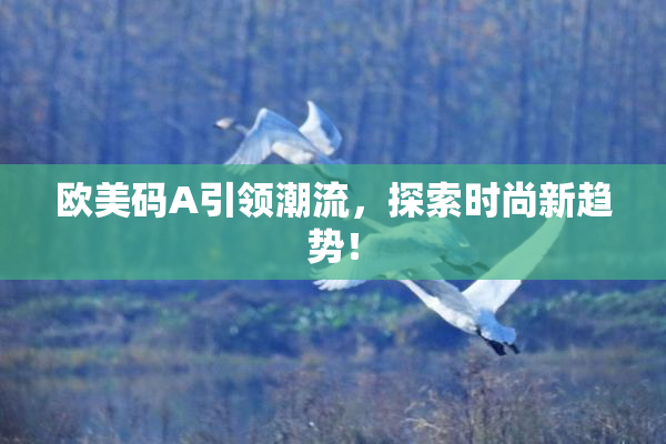 欧美码A引领潮流，探索时尚新趋势！