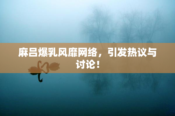 麻吕爆乳风靡网络，引发热议与讨论！