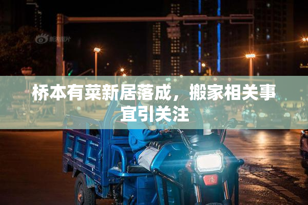 桥本有菜新居落成，搬家相关事宜引关注