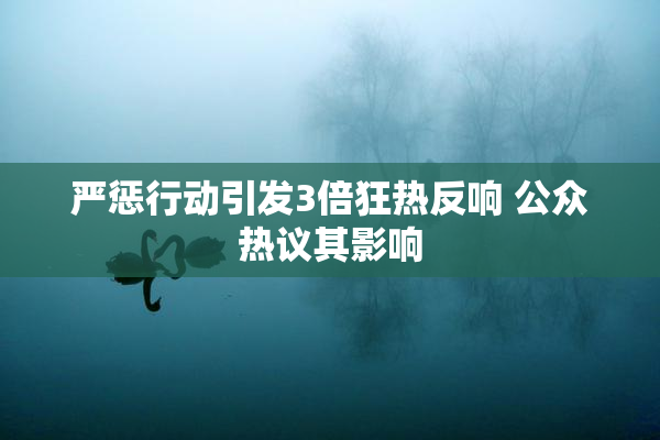 严惩行动引发3倍狂热反响 公众热议其影响