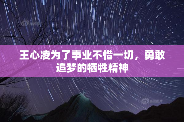 王心凌为了事业不惜一切，勇敢追梦的牺牲精神