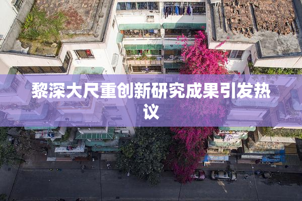 黎深大尺重创新研究成果引发热议