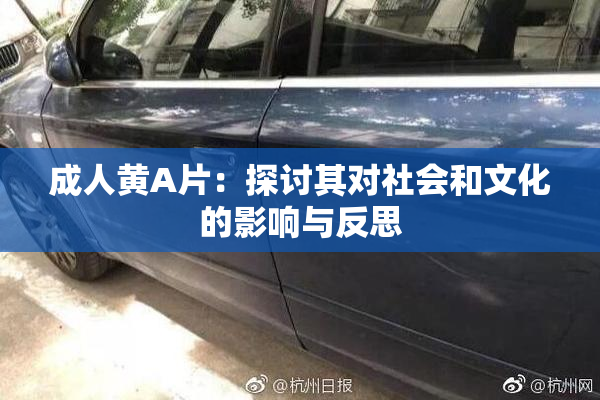 成人黄A片：探讨其对社会和文化的影响与反思