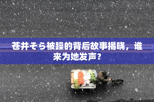 苍井そら被躁的背后故事揭晓，谁来为她发声？