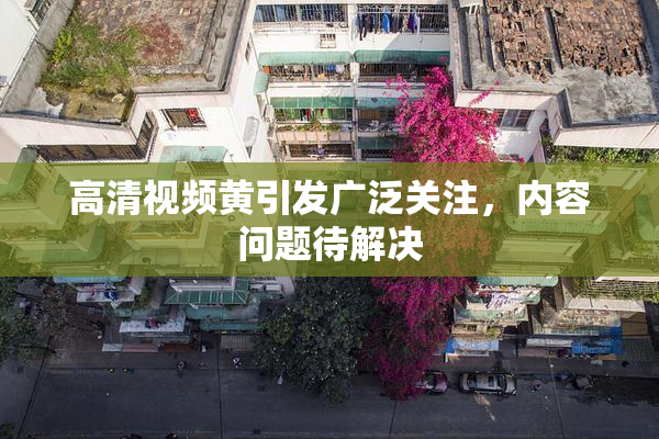 高清视频黄引发广泛关注，内容问题待解决
