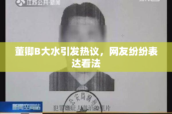董卿B大水引发热议，网友纷纷表达看法