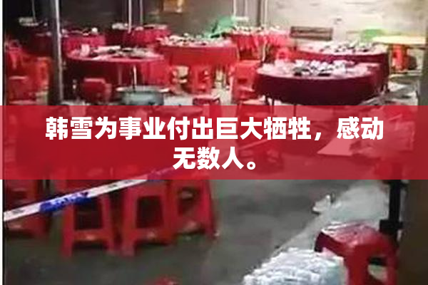 韩雪为事业付出巨大牺牲，感动无数人。
