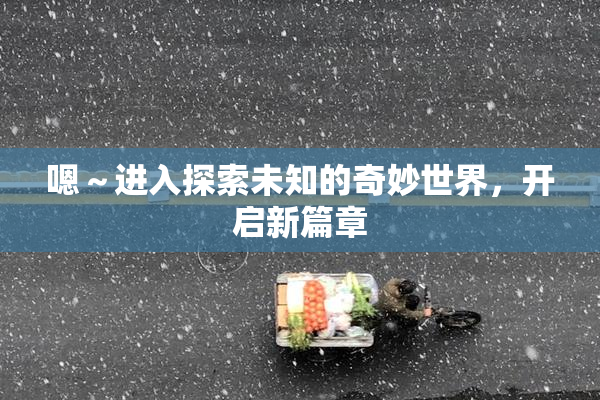 嗯～进入探索未知的奇妙世界，开启新篇章