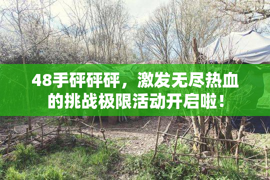 48手砰砰砰，激发无尽热血的挑战极限活动开启啦！